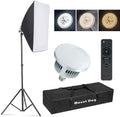 MOUNTDOG Softbox Lighting Kit, Photography Studio Light with 19.7"X27.5" Reflector and 3 Colors Temperature 45W Bulb with Remote, Professional Photo Studio Equipment for Portrait Video